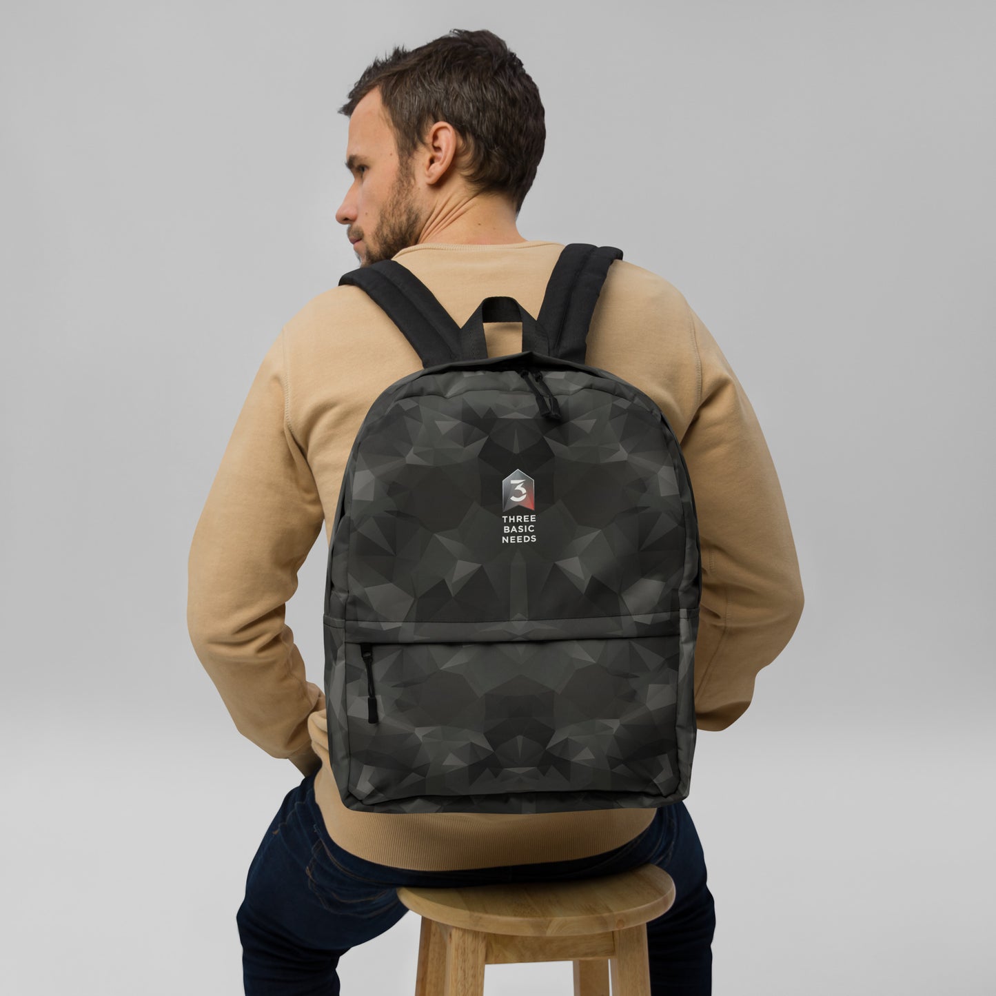 Essential Backpack | Grey Fractal Camo