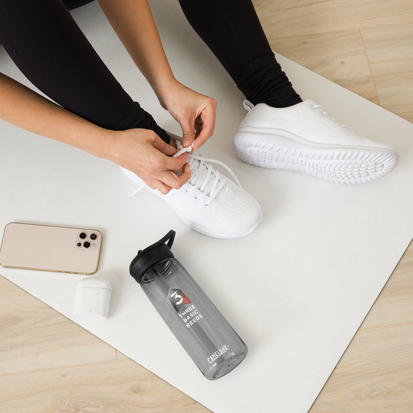 3BN Clear Grey Tint Water Bottle