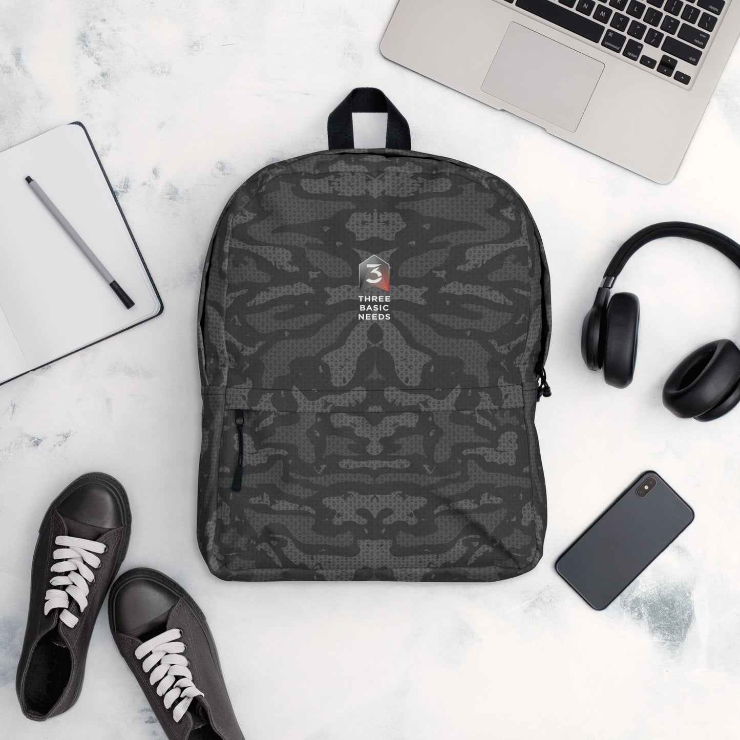 Essential Backpack | Grey Tiger Camo