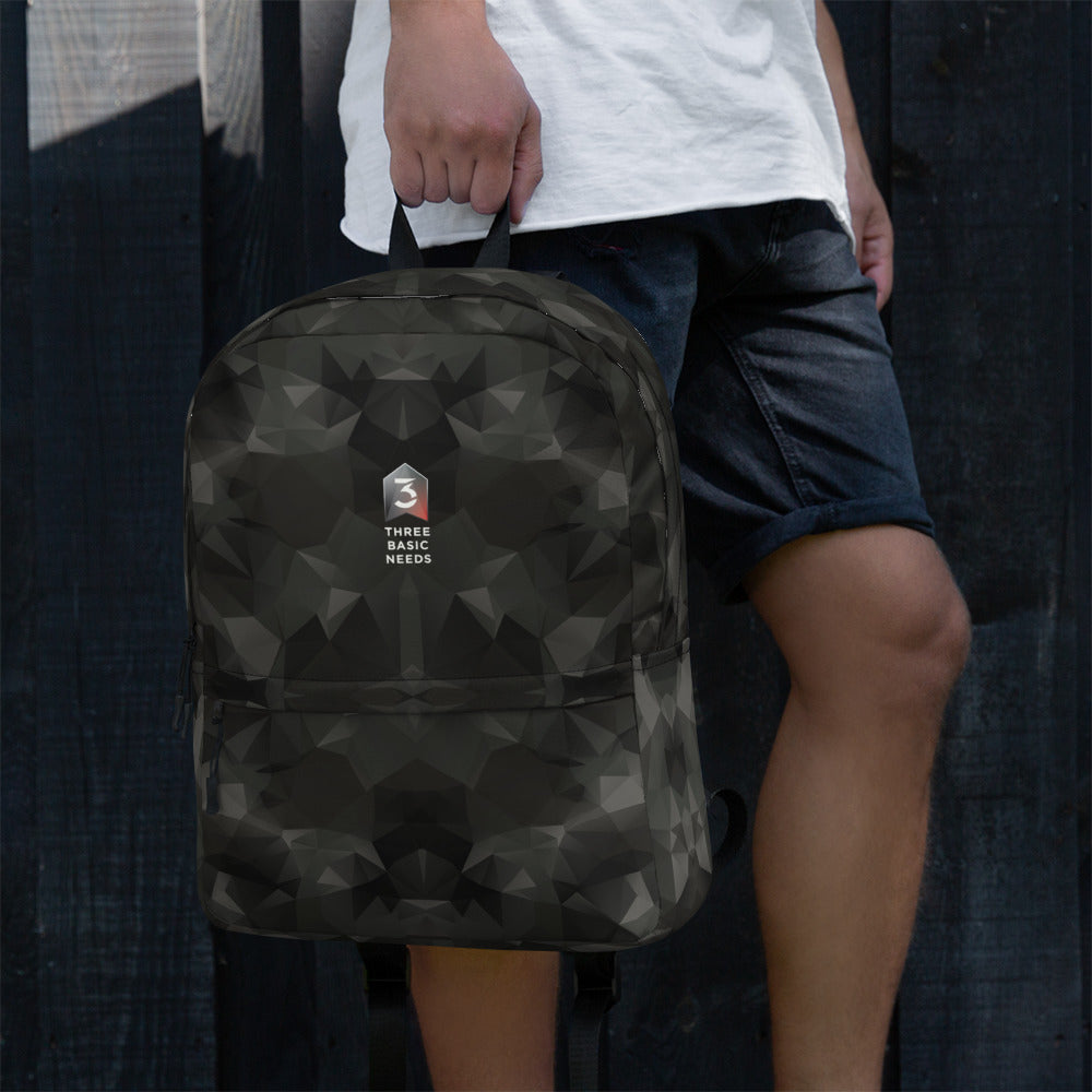 Essential Backpack | Grey Fractal Camo