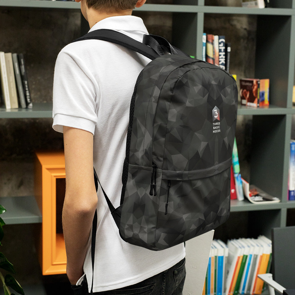 Essential Backpack | Grey Fractal Camo