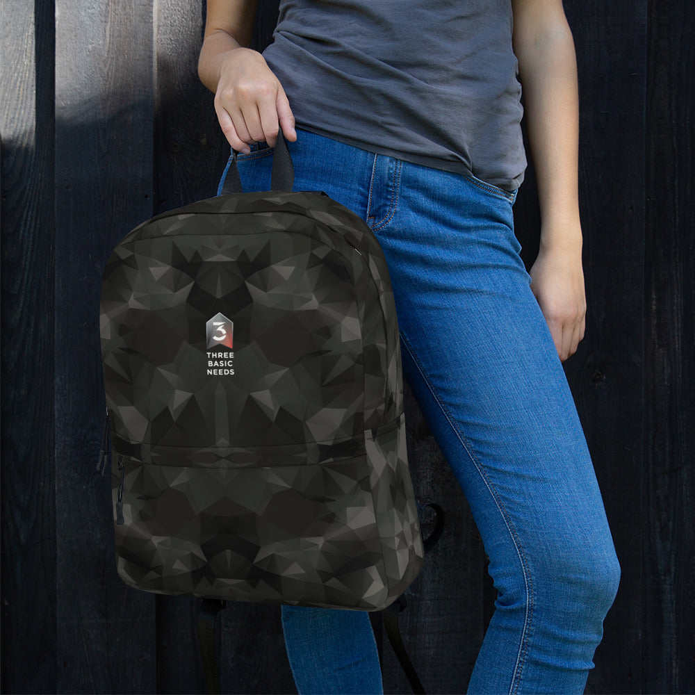 Essential Backpack | Grey Fractal Camo