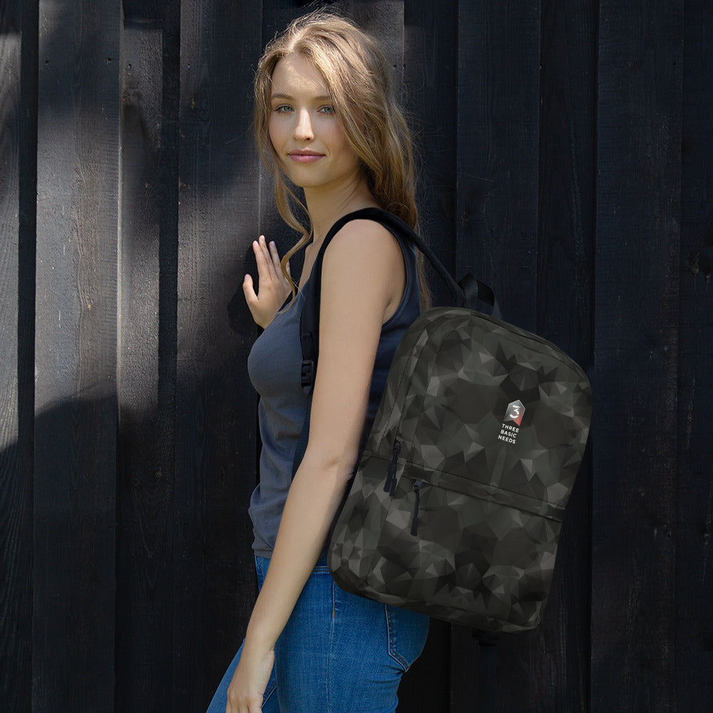 Essential Backpack | Grey Fractal Camo