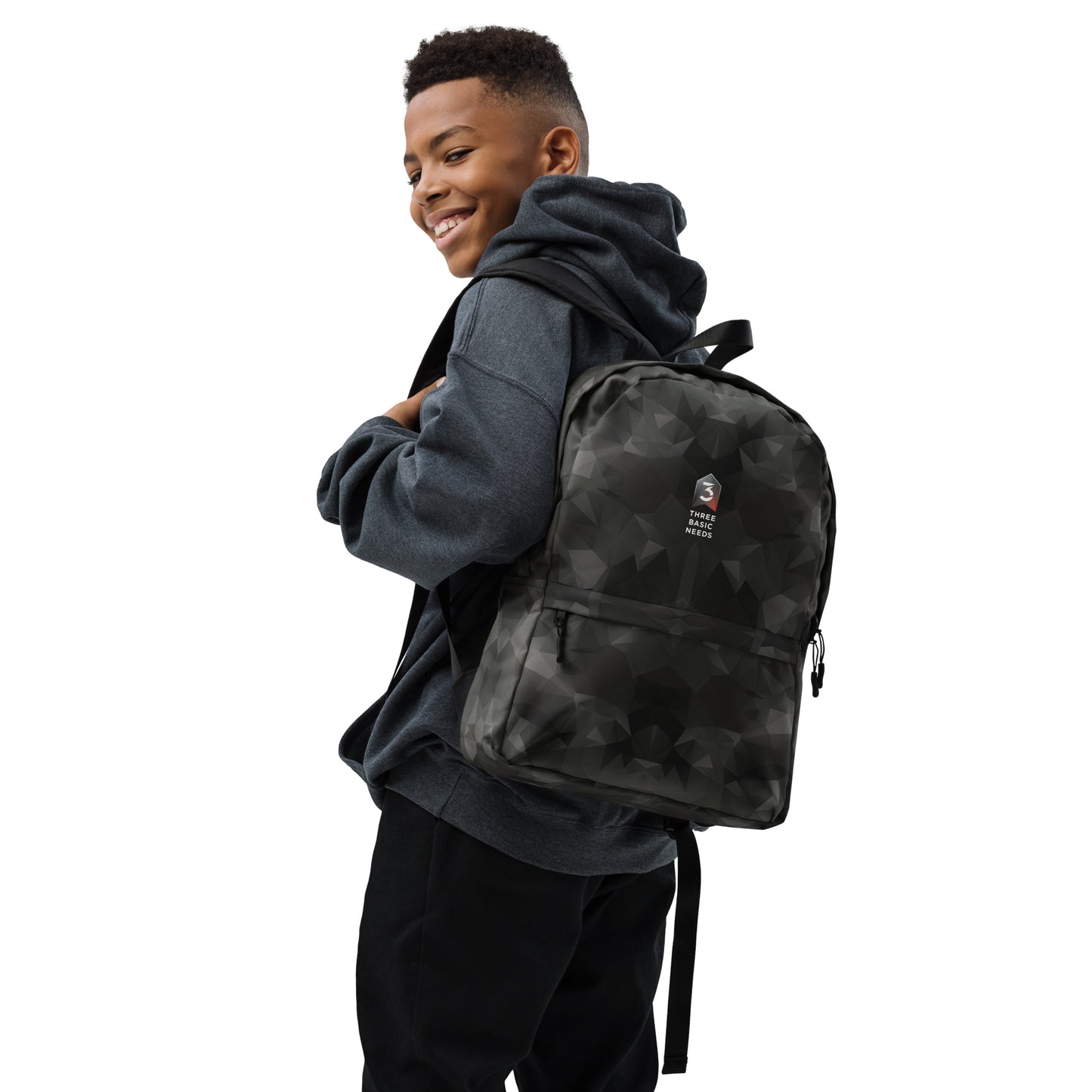 Essential Backpack | Grey Fractal Camo