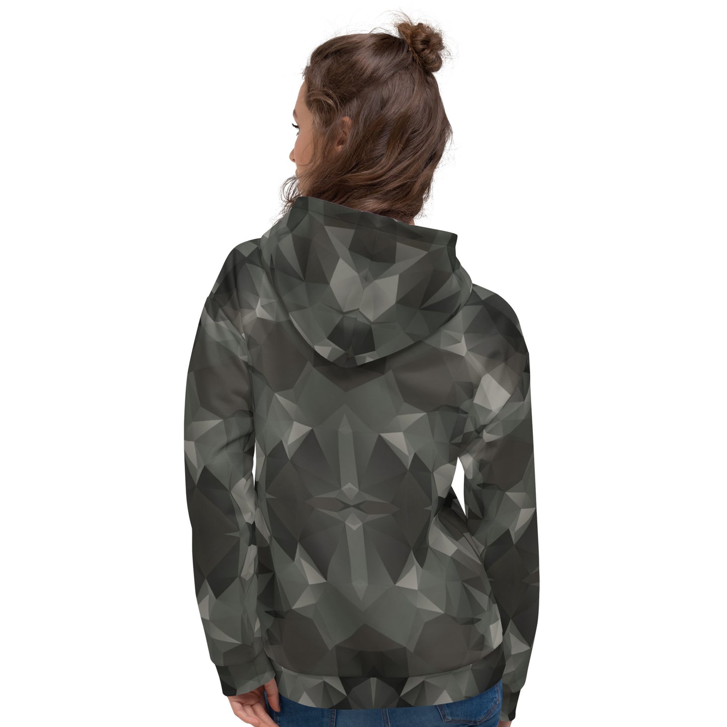 Unisex Hoodie Grey Fractal Camo