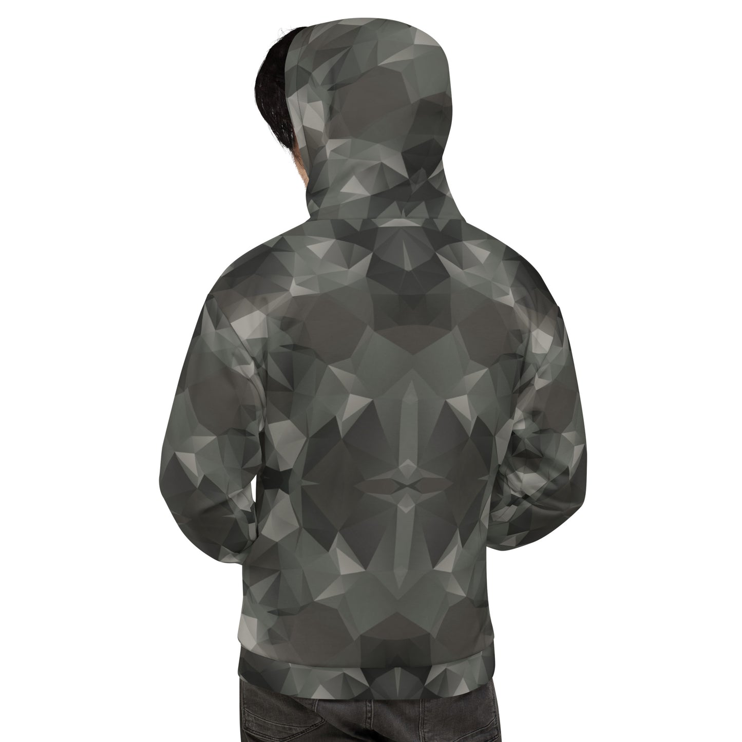 Unisex Hoodie Grey Fractal Camo