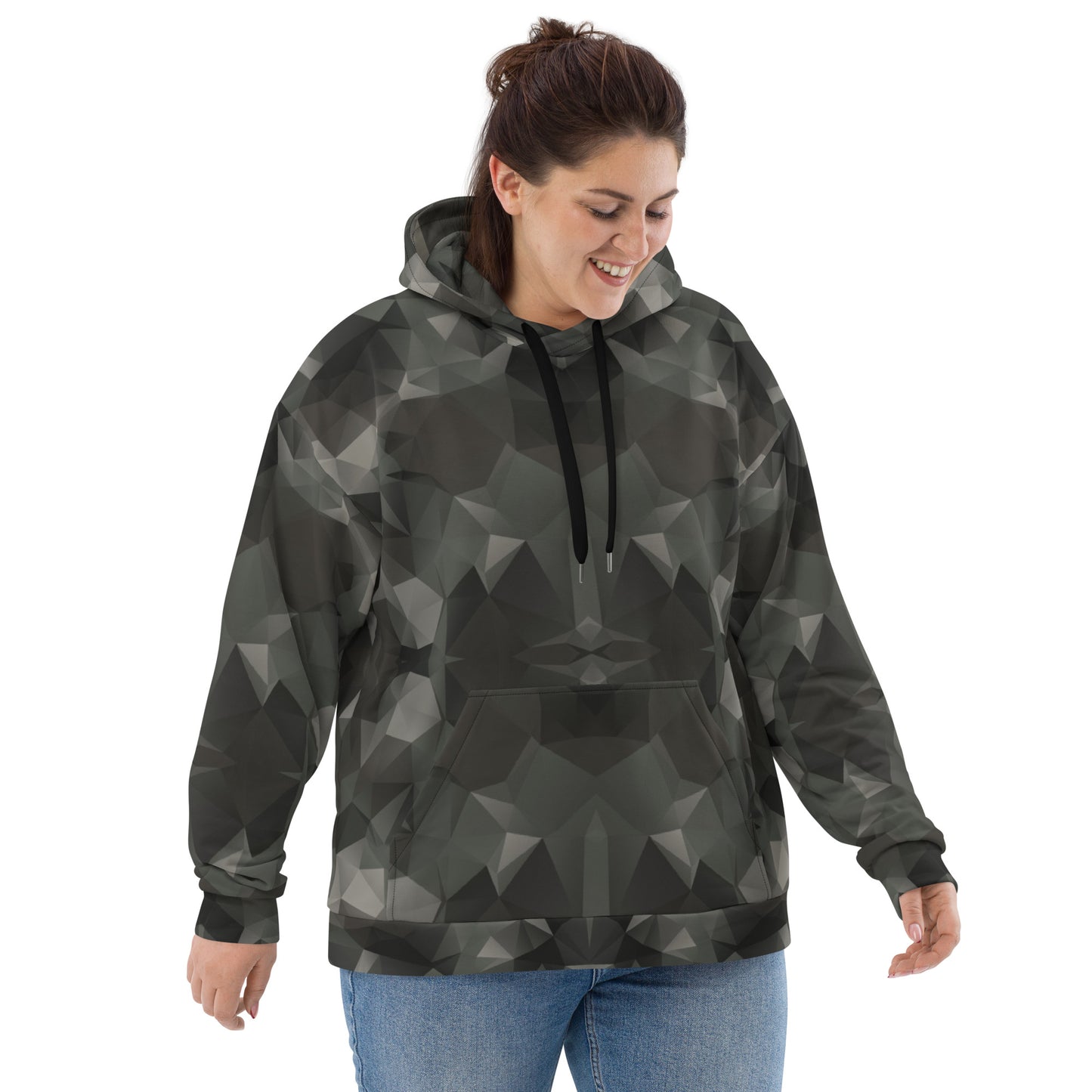 Unisex Hoodie Grey Fractal Camo