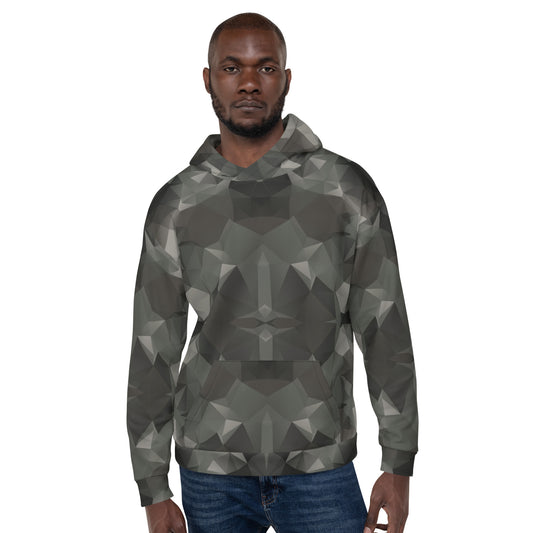 Unisex Hoodie Grey Fractal Camo