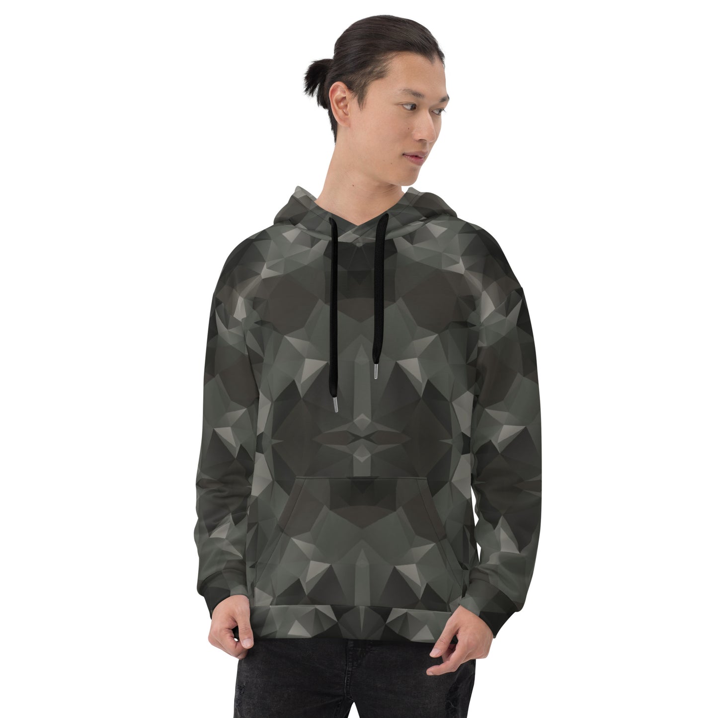 Unisex Hoodie Grey Fractal Camo