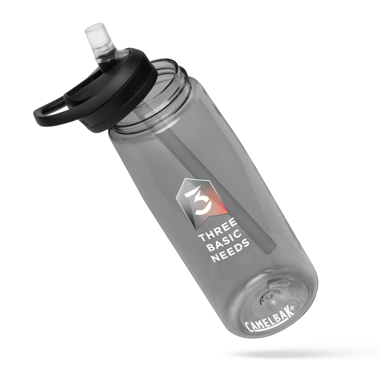 3BN Clear Grey Tint Water Bottle