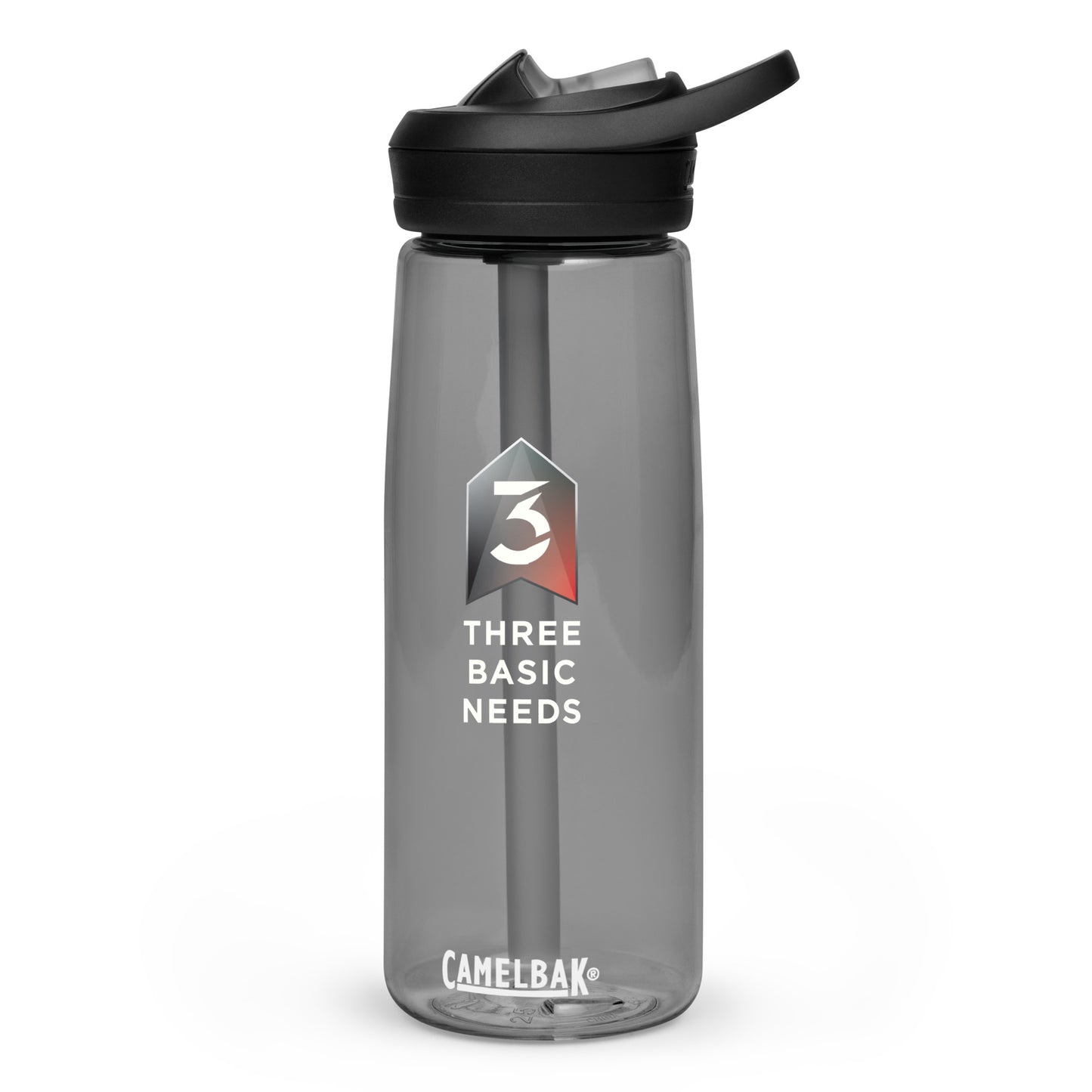 3BN Clear Grey Tint Water Bottle